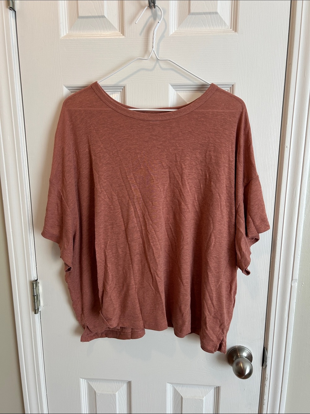 Old Navy Rust Cropped Dolman Sleeve Top
